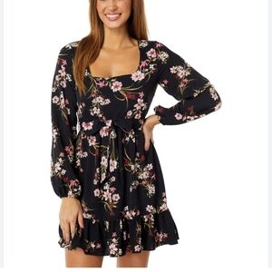 BCBG floral long sleeve dress sz 12